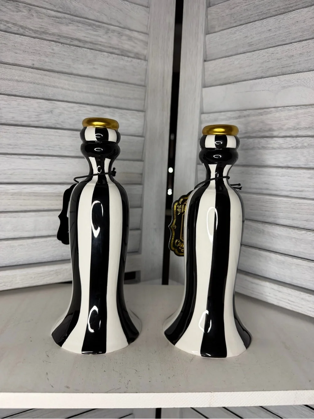 Mackenzie Childs Inspired Halloween Candle Holders – Set of 2 – 8